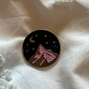 New Mountain Night Sky Enamel Pin